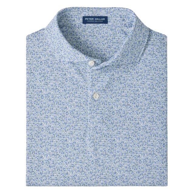 Peter Millar Mens Limoncello Performance Cocktail Print Golf Polo Shirt