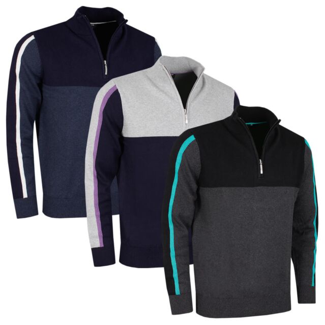 Glenmuir Mens Biggar Touch Of Cashmere Water Repellent Golf Sweater
