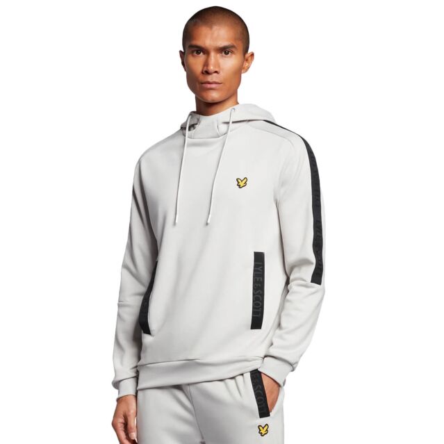 Lyle & Scott Mens Pocket Branded Sweat Pullover Drawcord Logo Hoody