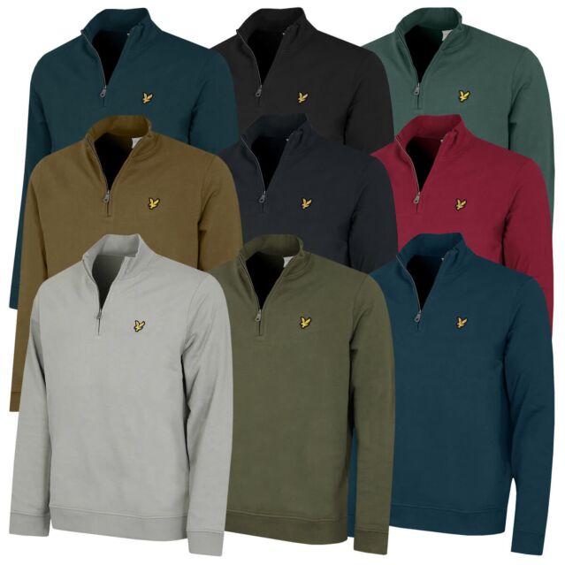 Lyle & Scott Mens Quarter Zip Cotton Soft Pullover Golf Sweater