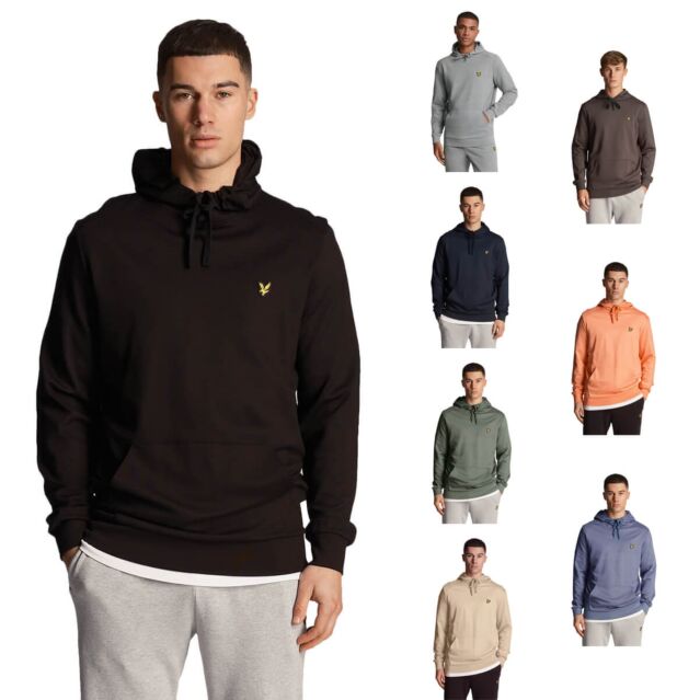 Lyle & Scott Mens Fly Fleece Pull Over Drawcord Stretch Fabric Hoody
