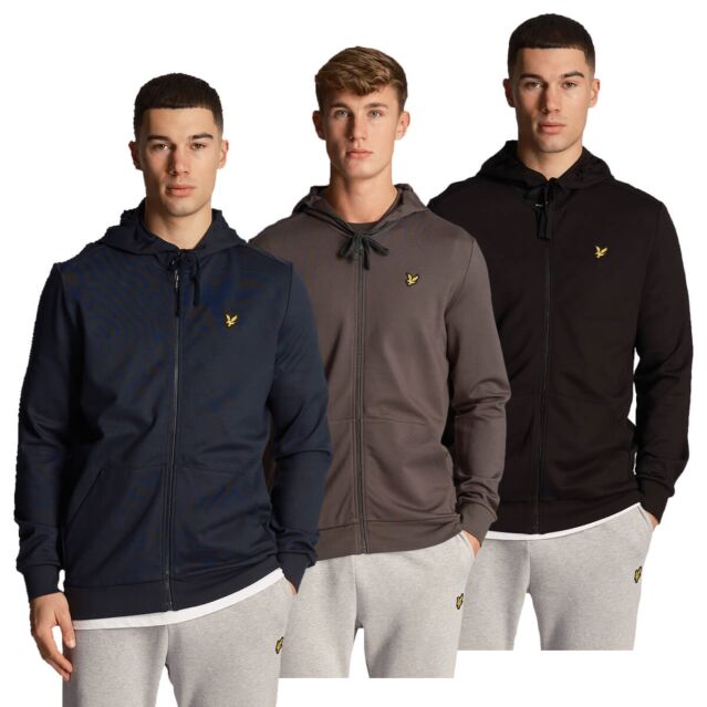 Lyle & Scott Mens Full Zip Sports Lightweight Stretch Fabric Hoody