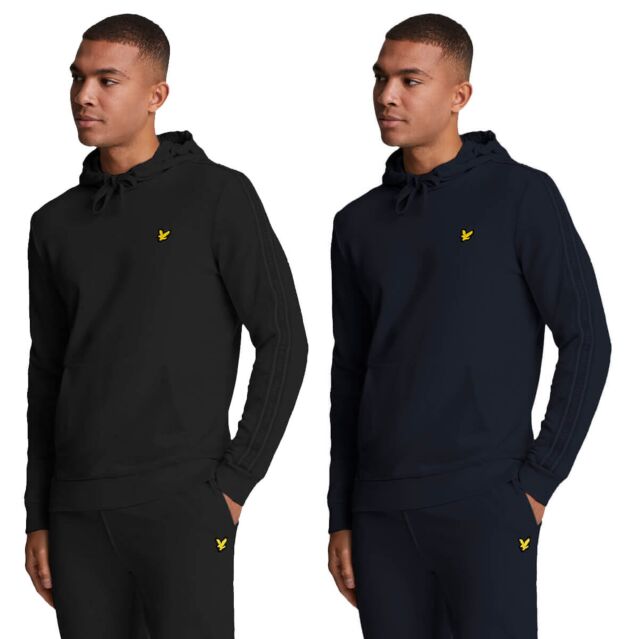 Lyle & Scott Mens Branded Tape Adjustable Drawstrings Pullover Hoody