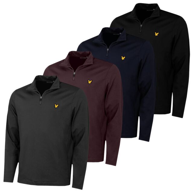 Lyle & Scott Mens Golf Course Midlayer Premium Quarter Zip Classic Sweater