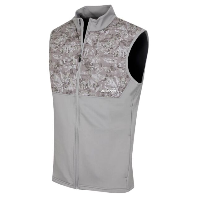 Lyle & Scott Mens Printed Windjammer Full Zip Lightweight Golf Vest