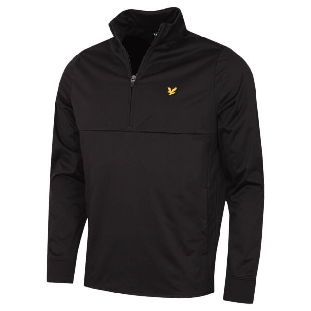 Lyle & Scott Mens Half Zip Windjammer Midlayer Golf Sweater
