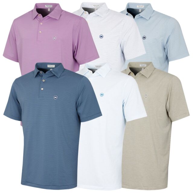 Peter Millar Mens Highlands Jersey Wicking Golf Polo Shirt