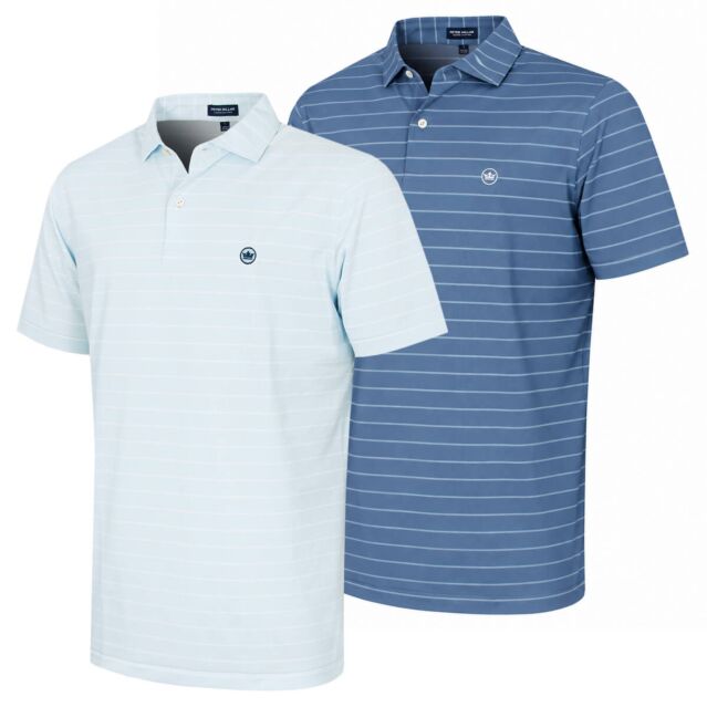 Peter Millar Mens Coda Mesh 4-Way Stretch Wicking Golf Polo Shirt