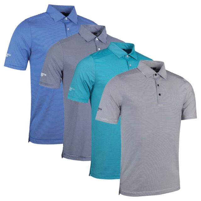 Glenmuir Mens Torrance Moisture Wicking Stretch Golf Polo Shirt