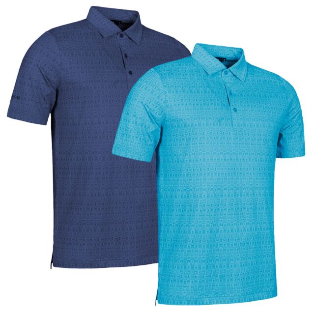 Glenmuir Mens Glen Moisture Wicking Breathable Stretch Golf Polo Shirt