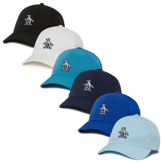 Original Penguin Mens CC Perforated One Size Logo Tennis Style Cap