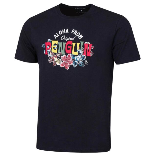 Original Penguin Mens Aloha from Pete Crew Neck Cotton T-Shirt