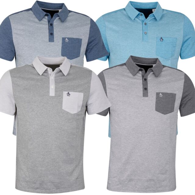 Original Penguin Mens The Original Color Block Stretch Golf Polo Shirt