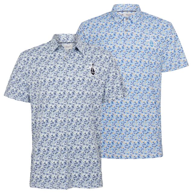 Original Penguin Mens Jumbrella Novelty Print Large Logo Golf Polo Shirt
