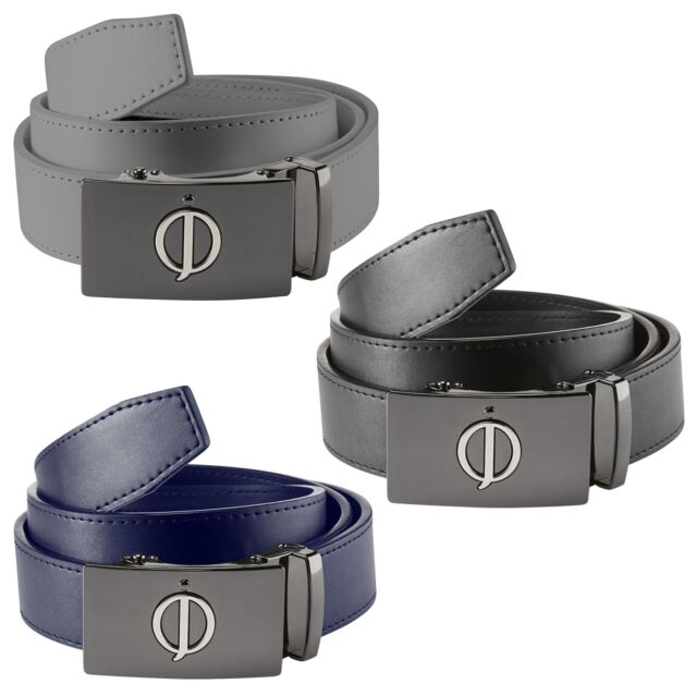 Oscar Jacobson Mens Leather Ratchet Buckle Cut To Fit Chrome Golf Belt