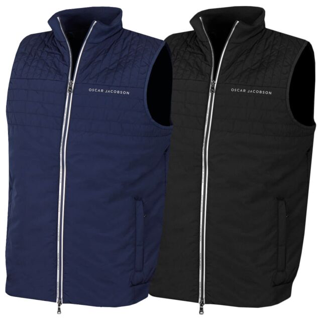 Oscar Jacobson Mens Hodgson Windproof Thermal Quilted Golf Gilet