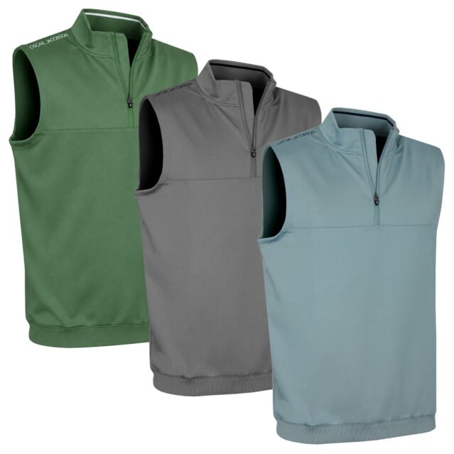 Oscar Jacobson Mens Westland Sleeveless 1/4 Zip Breathable Golf Gilet