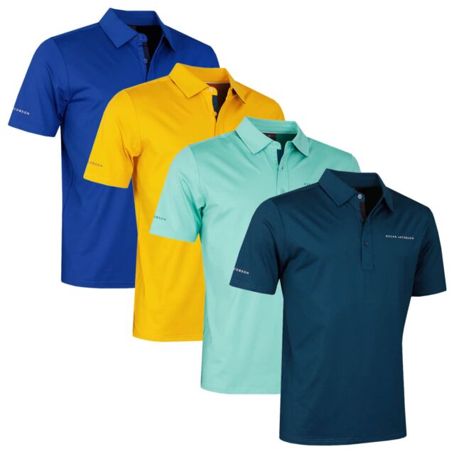Oscar Jacobson Mens Chap II Tour Breathable Golf Polo Shirt