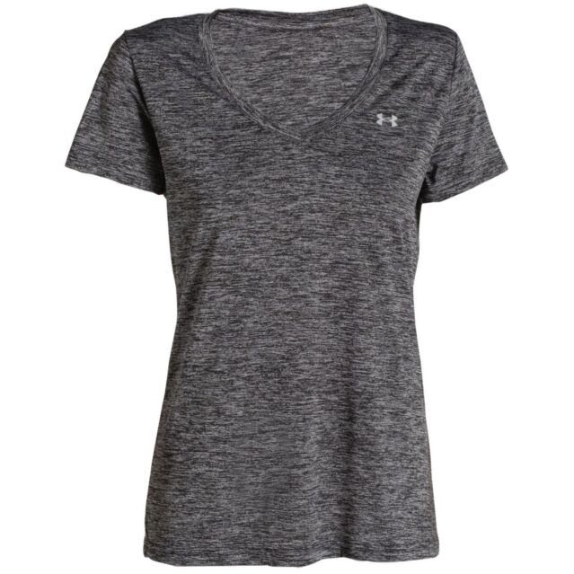Under Armour Womens UA Twist Tech V-Neck T Shirt - Black - S