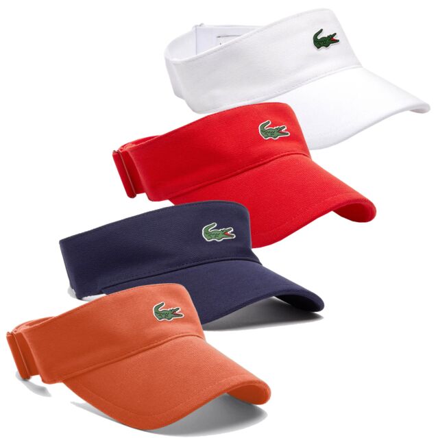 Lacoste Mens Pique Tennis Visor Cotton Sweatproof Adjustable Visor