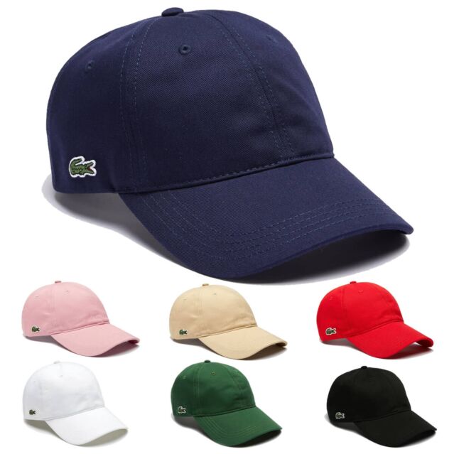 Lacoste Mens RK4709 Curved Peak Adjustable Strap Crocodile Baseball Cap