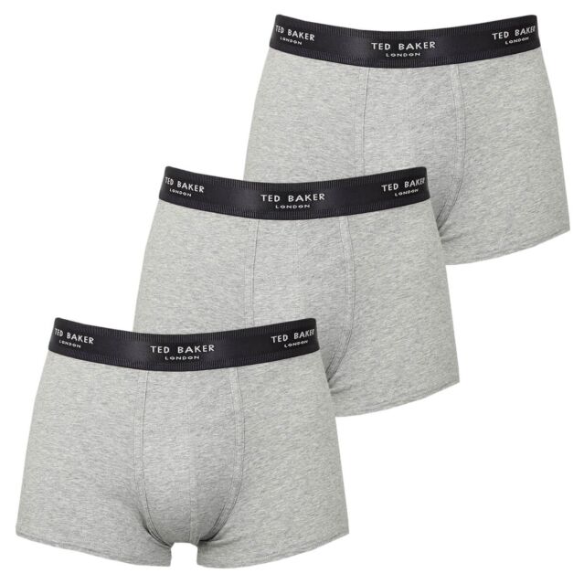 Ted Baker Mens 3-Pack Cotton Breathable Comfort Trunk Boxer Briefs