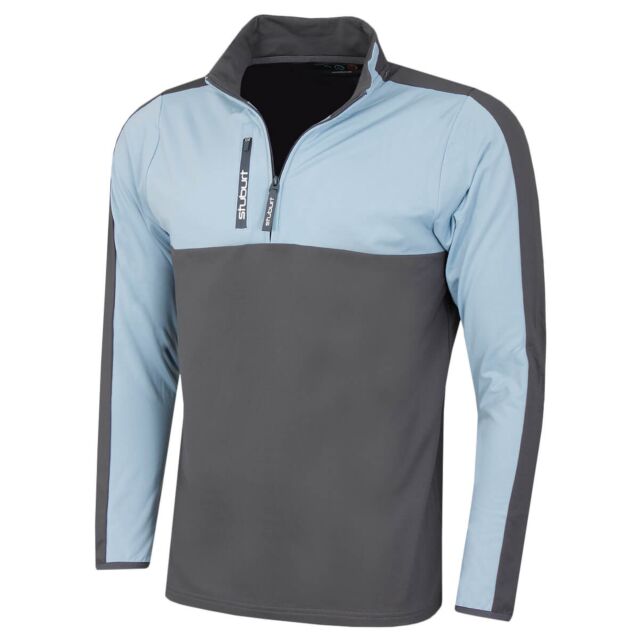 Stuburt Golf Mens Reynold Midlayer Golf Sweater - Slate Grey/Chamray - XXL