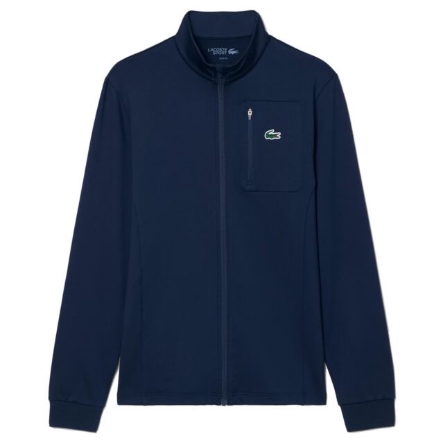 Lacoste Mens Ultra Dry Stretch Zipped Midlayer Golf Sweater
