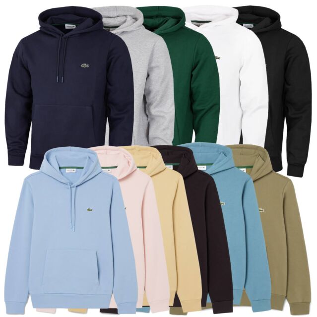 Lacoste Mens 2026 Recycled Brushed Fleece Classic Cotton Hoody