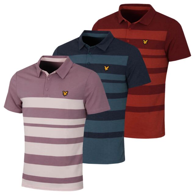Lyle & Scott Mens Light Wide Stripe Regular Fit Golf Polo Shirt