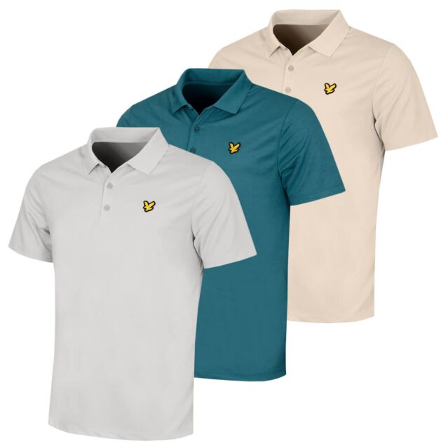 Lyle & Scott Mens Golf Tech Eagle Logo Short Sleeve Recycled Polo Shirt