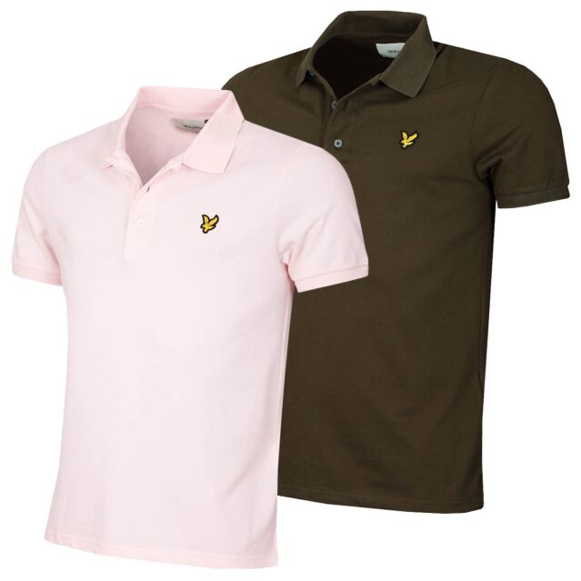Lyle & Scott Mens Plain Stretch 3-Button Organic Golf Polo Shirt
