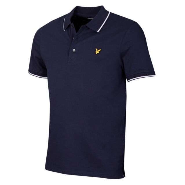Lyle & Scott Mens Tipped Stretch 3-Button Organic Golf Polo Shirt