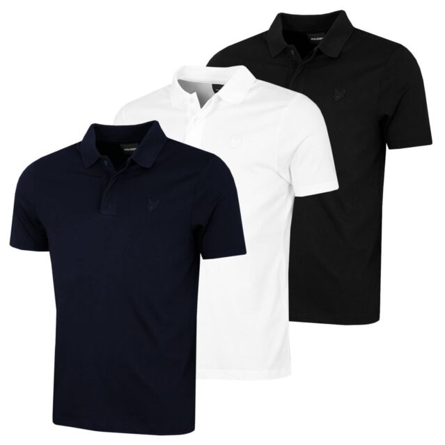 Lyle & Scott Mens Tonal Eagle Superfine Cotton Golf Polo Shirt