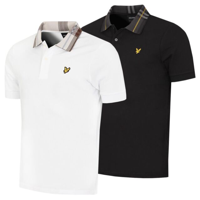 Lyle & Scott Mens Tartan Collar Classic Regular Fit Golf Polo Shirt