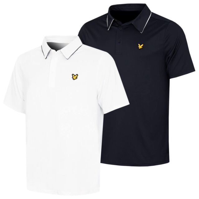 Lyle & Scott Mens Contrast Collar Breathable Comfy Golf Polo Shirt