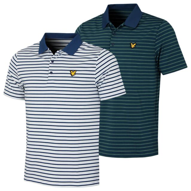 Lyle & Scott Mens 2026 Striped Stretch Fabric Versatile Golf Polo Shirt