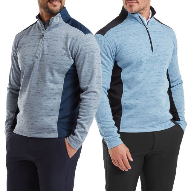 Footjoy Mens Space Dye Thermal Chill-Out Moisture Wicking Golf Sweater