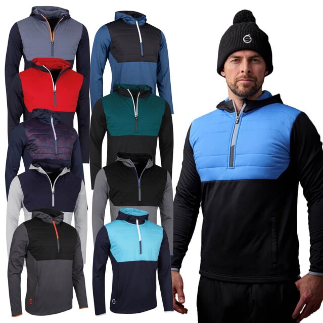 Sunderland Mens Everest Hybrid 4-Way Stretch Quarter Zip Golf Hoody