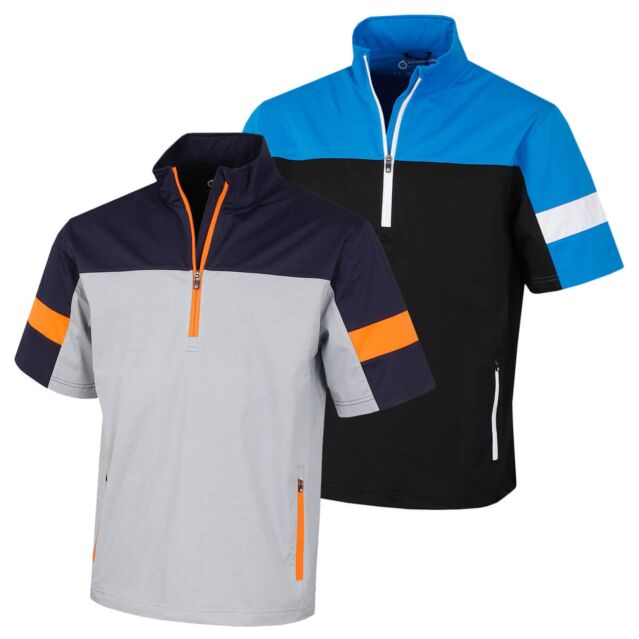 Sunderland Mens Cortina Water Repellent Half Sleeve Golf Windshirt