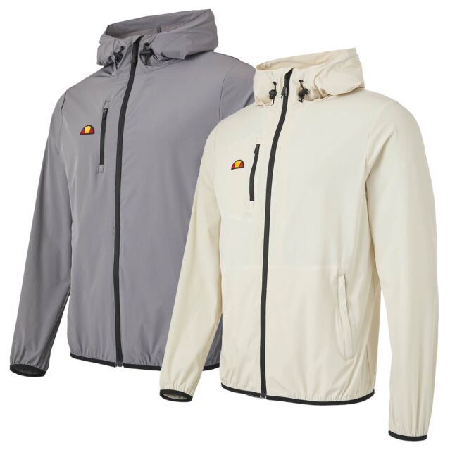 Ellesse Mens Losali Chest Pocket Adjustable Hood Full Zip Golf Jacket