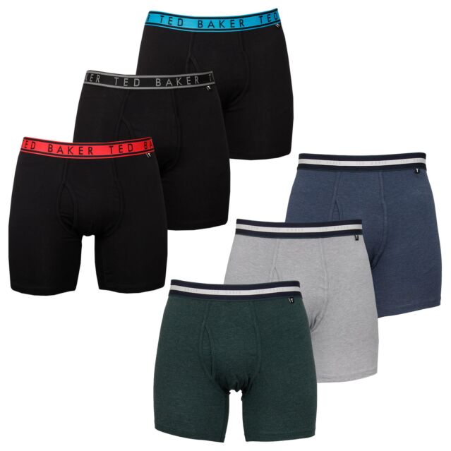 Ted Baker Mens Three Pack Cotton Stretch Breathable Boxer Briefs