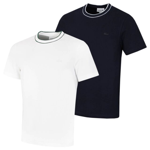 Lacoste Mens Cotton Blend Stretch Fabric Croc T-Shirt