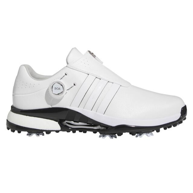 adidas Golf Mens Tr 360 Boa Golf Shoes - White/White/Black - UK 12