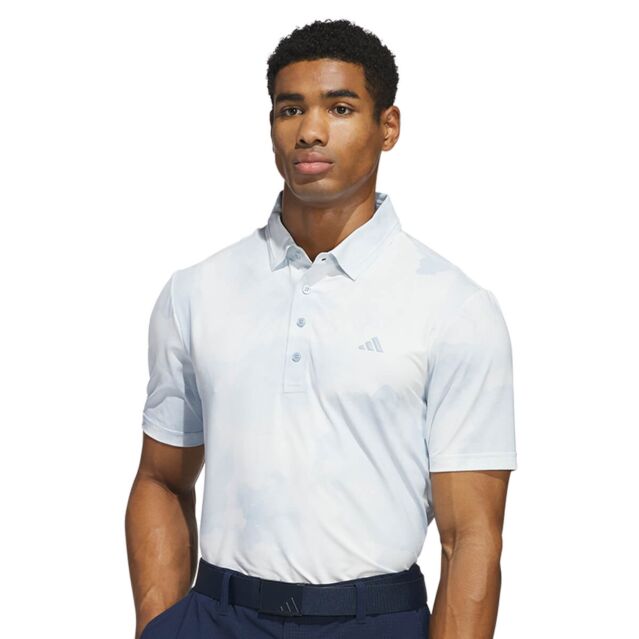 adidas Golf Mens Ultimate365 Tour Printed Breathable Left Chest Polo Shirt