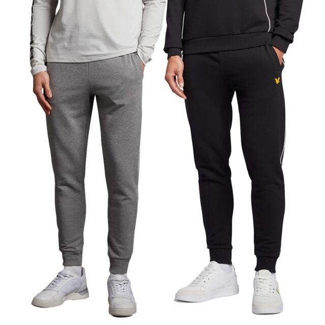 Lyle & Scott Mens Contrast Piping Organic Cotton Sweatpants Joggers