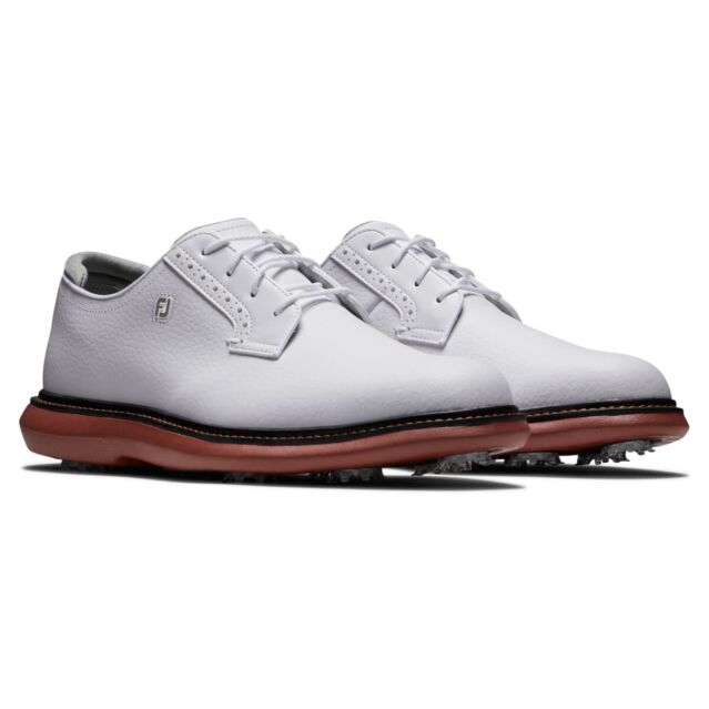 Footjoy Mens Traditions Blucher Pulsar Spikes Leather Waterproof Golf Shoes
