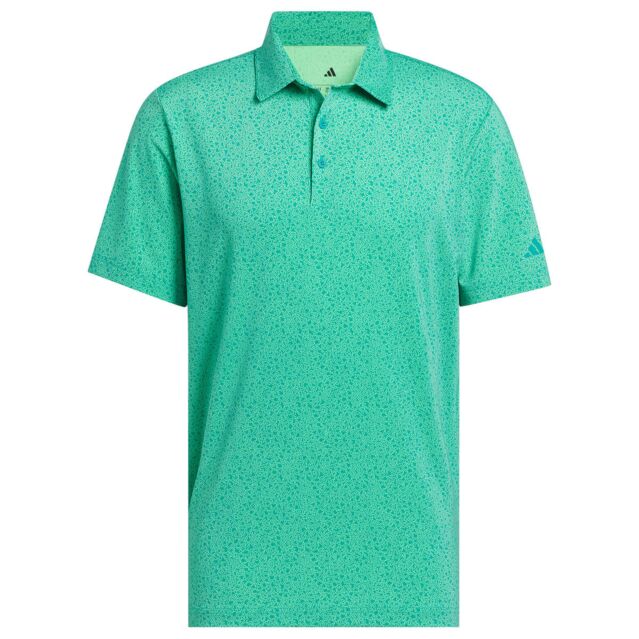 adidas Golf Mens Ultimate365 Mini Bunker Polo Shirt - Lime Burst - XS