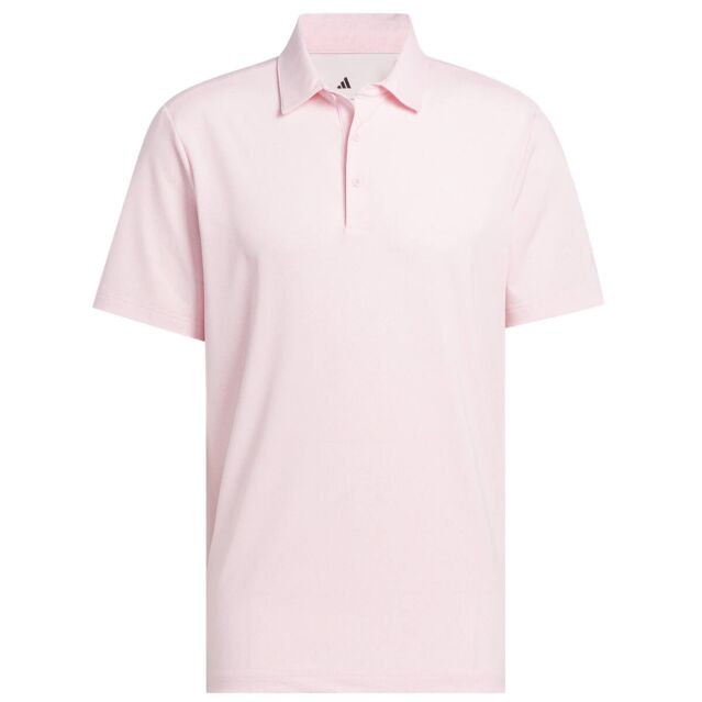 adidas Golf Mens Ultimate365 Mini Bunker Polo Shirt - Clear Pink - XXL