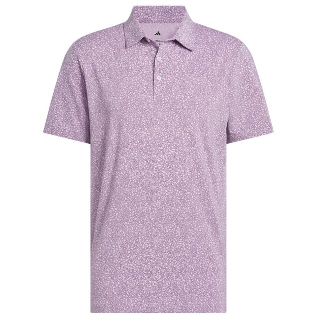 adidas Golf Mens Ultimate365 Mini Bunker Polo Shirt - Powder Plum - XS